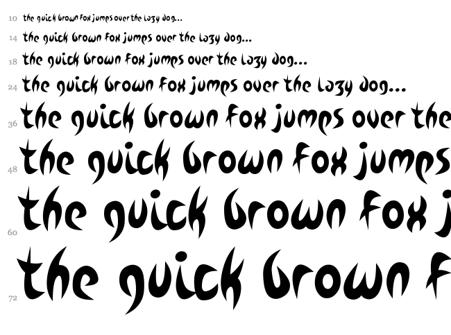 Zdyk Capricorn font waterfall